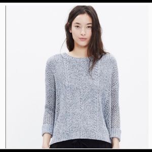 Madewell knit plaza pullover wide neck sweater size XS